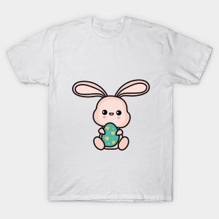 Kawaii bunny with decorated egg T-Shirt